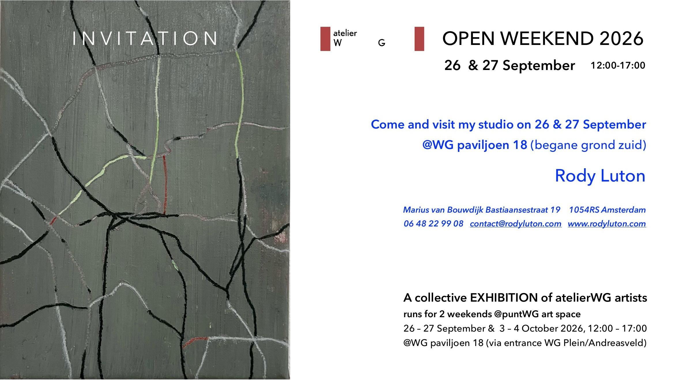 Invitation: atelierWG Open Weekend 2026, Rody Luton